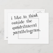 Ik denk graag buiten de doos briefkaart (Voorkant / Achterkant)