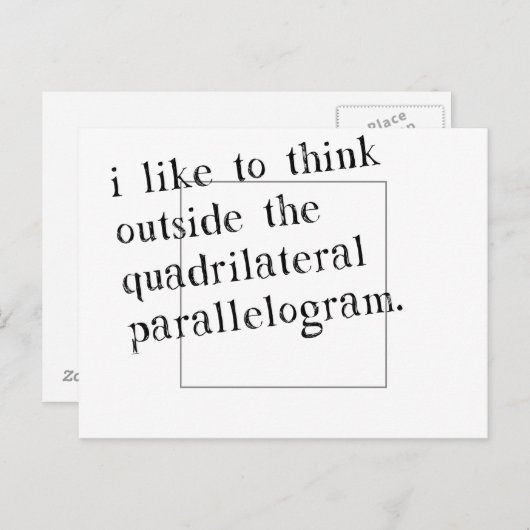 Ik denk graag buiten de doos briefkaart (Voorkant / Achterkant)