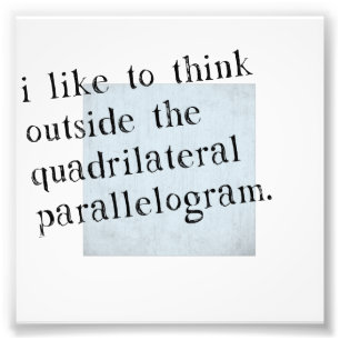 Ik denk graag buiten de doos foto afdruk