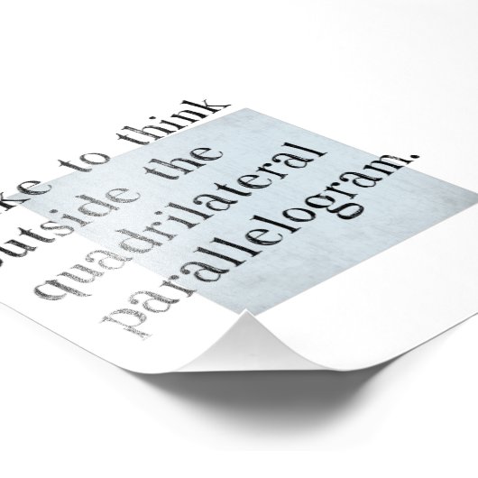 Ik denk graag buiten de doos foto afdruk (Hoek)