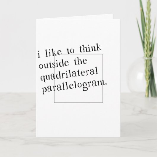 Ik denk graag buiten de doos kaart (Voorkant)