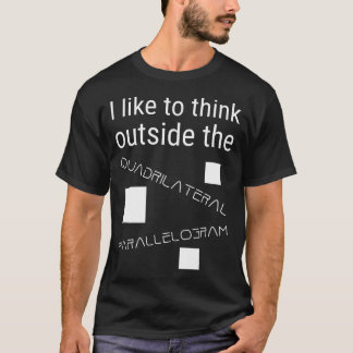 Ik denk graag buiten Quadrilaterale Parallelogra T-shirt