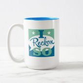 Ik denk het wel tweekleurige koffiemok (Links)