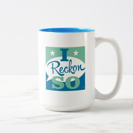 Ik denk het wel tweekleurige koffiemok (Rechts)