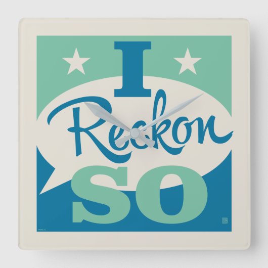 Ik denk het wel vierkante klok (Voorkant)