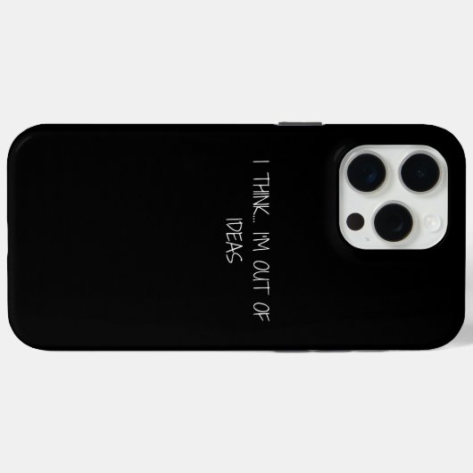 Ik denk... ik heb geen ideeën meer Case-Mate iPhone case (Achterkant (horizontaal))
