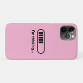 Ik denk... Laadbalk Roze Minimali Case-Mate iPhone Case (Achterkant (horizontaal))