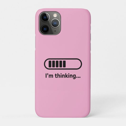 Ik denk... Laadbalk Roze Minimali Case-Mate iPhone Case (Achterkant)