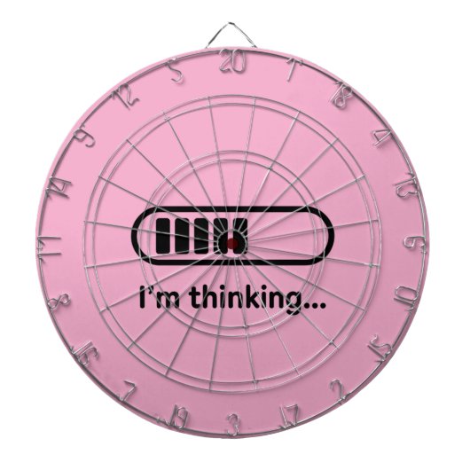Ik denk... Laadbalk Roze Minimali Dartbord (Voorkant)