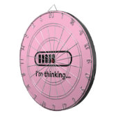 Ik denk... Laadbalk Roze Minimali Dartbord (Voorkant Rechts)