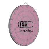Ik denk... Laadbalk Roze Minimali Dartbord (Voorkant Links)