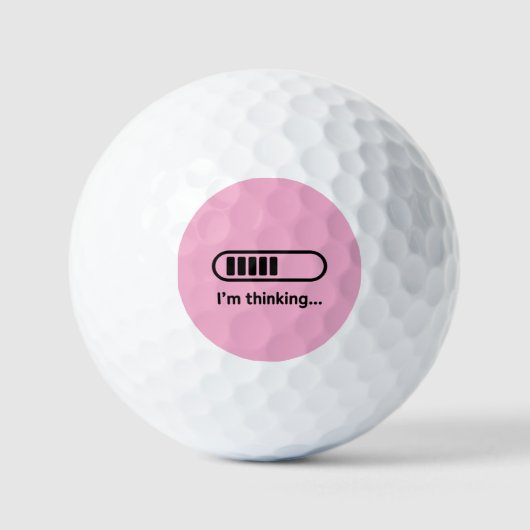 Ik denk... Laadbalk Roze Minimali Golfballen (Voorkant)