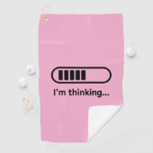 Ik denk... Laadbalk Roze Minimali Golfhanddoek (Insitu)