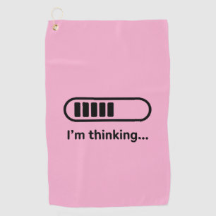 Ik denk... Laadbalk Roze Minimali Golfhanddoek