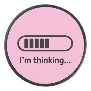 Ik denk... Laadbalk Roze Minimali Hockey Puck