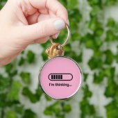 Ik denk... Laadbalk Roze Minimali Sleutelhanger (Hand)