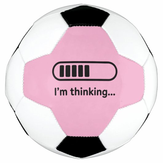 Ik denk... Laadbalk Roze Minimali Voetbal (Voorkant)