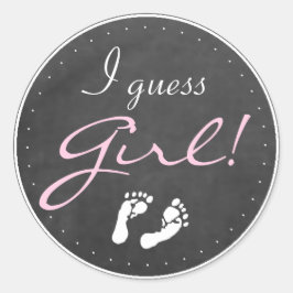 Ik denk meisje ronde sticker