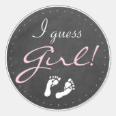 Ik denk meisje ronde sticker (Voorkant)