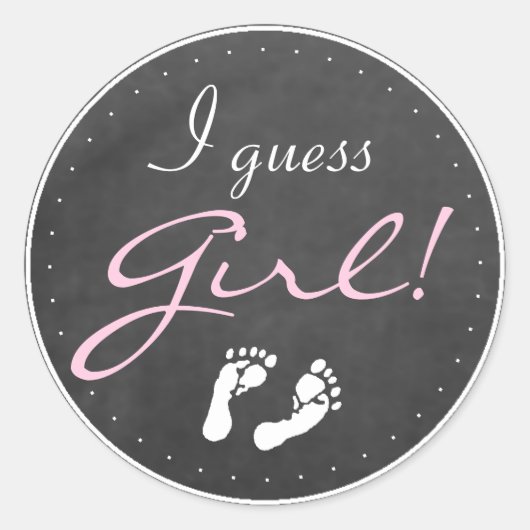 Ik denk meisje ronde sticker (Voorkant)