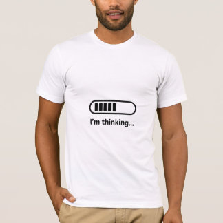 Ik denk na… Grappige laadanimatie T-shirt