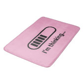 Ik denk na... Laadbalk Roze Minimalistisch Badmat (Gekanteld)