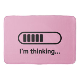 Ik denk na... Laadbalk Roze Minimalistisch Badmat