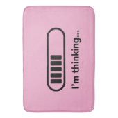 Ik denk na... Laadbalk Roze Minimalistisch Badmat (Voorkant Verticaal)