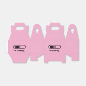 Ik denk na... Laadbalk Roze Minimalistisch Bedankdoosjes (Uitgevouwen)