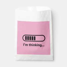 Ik denk na... Laadbalk Roze Minimalistisch Bedankzakje