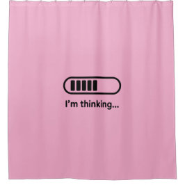 Ik denk na... Laadbalk Roze Minimalistisch Douchegordijn