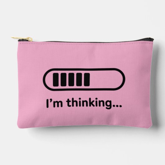 Ik denk na... Laadbalk Roze Minimalistisch Etui (Voorkant)