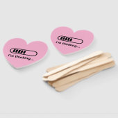 Ik denk na... Laadbalk Roze Minimalistisch Handwaaier (Niet-gemonteerd)