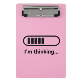 Ik denk na... Laadbalk Roze Minimalistisch Mini Klembord