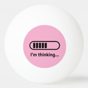 Ik denk na... Laadbalk Roze Minimalistisch Pingpongbal