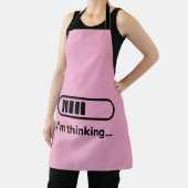 Ik denk na... Laadbalk Roze Minimalistisch Schort (Insitu)