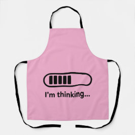 Ik denk na... Laadbalk Roze Minimalistisch Schort