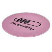 Ik denk na... Laadbalk Roze Minimalistisch Snijplank (Hoek)
