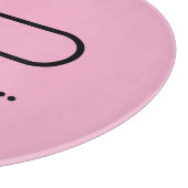 Ik denk na... Laadbalk Roze Minimalistisch Snijplank (Hoek)