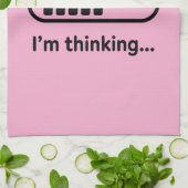 Ik denk na... Laadbalk Roze Minimalistisch Theedoek (Gevouwen)