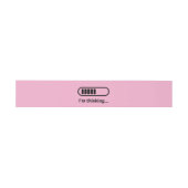 Ik denk na... Laadbalk Roze Minimalistisch Uitnodigingen Wikkel (Vlak)