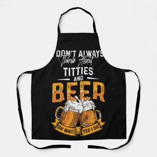 Ik denk niet altijd aan titels en bier schort