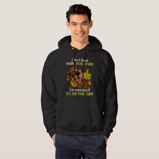 Ik denk niet dat jij een stoute grappige dachshund hoodie (Voorkant volledig)