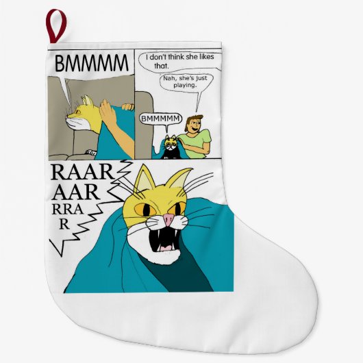 Ik denk niet dat ze dat leuk vindt grote kerstsok (Voorkant)