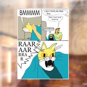 Ik denk niet dat ze dat leuk vindt raamsticker