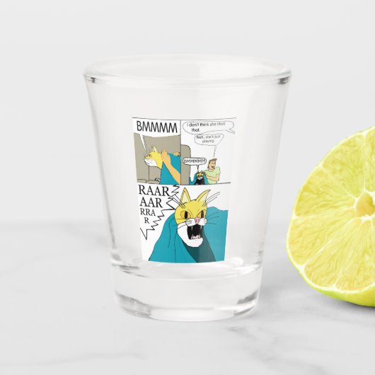 Ik denk niet dat ze dat leuk vindt shot glas (Voorkant)