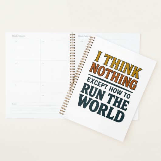 Ik denk Niets - Regeer de wereld Planner (Display)