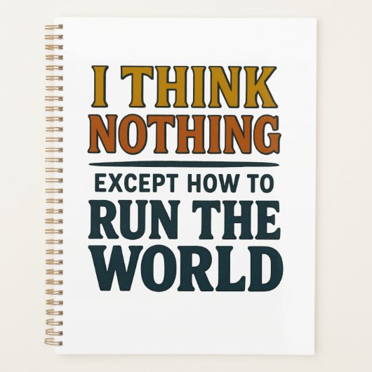 Ik denk Niets - Regeer de wereld Planner (Voorkant)