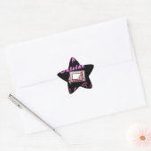 Ik denk out of the box: creatief ontwerp ster sticker (Envelop)