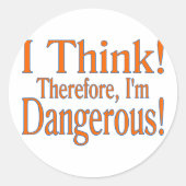 Ik denk! ronde sticker (Voorkant)